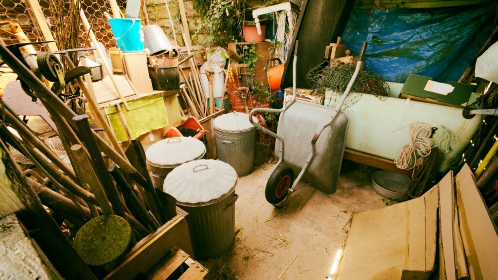 neatly tidied garden shed